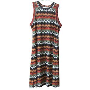 Karen Kane Abstract Zig Zag Sleeveless Halter Dress - Size S